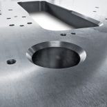 Detailansicht einer nach Zeichnung gefertigten Edelstahlkomponente